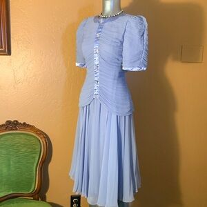 Miss Elliette Powder Blue Two Piece Evening Dress. Sz 8